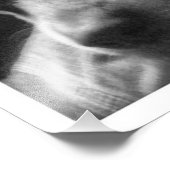 Blauwe voeler in zwart-wit foto afdruk (Hoek)