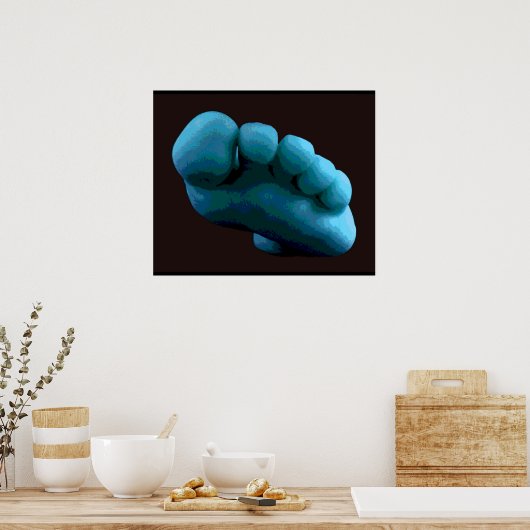 Blauwe Voet, 2005 Computer Kunst. Poster (Keuken)