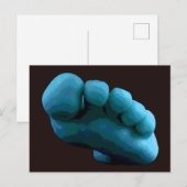 Blauwe voet ... Mijn computerart van 2005 Briefkaart (Voorkant / Achterkant)