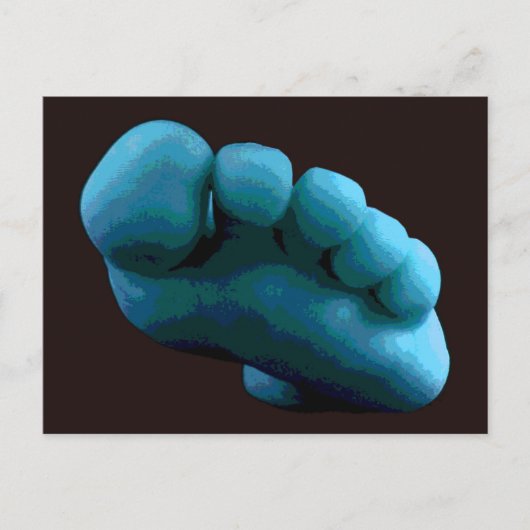 Blauwe voet ... Mijn computerart van 2005 Briefkaart (Voorkant)