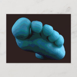 Blauwe voet ... Mijn Kunst van Adobe Photoshop van Briefkaart