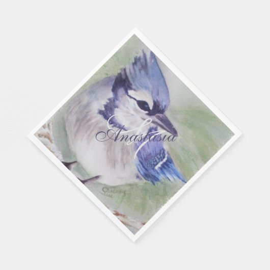 BLAUWE VOET VAN DE HOOGSTE MONOGRAM PARTIJ SERVETTEN (Hoek)