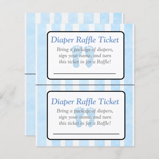 Blauwe voetafdruk Vergelijkbare baby showers (Voorkant / Achterkant)