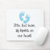 Blauwe Voetafdrukken Muismat (Met muis)