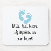 Blauwe Voetafdrukken Muismat (Voorkant)