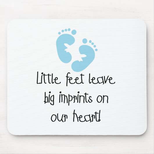 Blauwe Voetafdrukken Muismat (Voorkant)