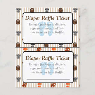 Blauwe voetafdrukken Woodland Verdekte baby shower Flyer