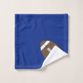 Blauwe Voetbal Bad Handdoeken Set Cadeau (Wasdoekje)