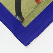 Blauwe Voetbal foto collage fleece deken (Hoek)