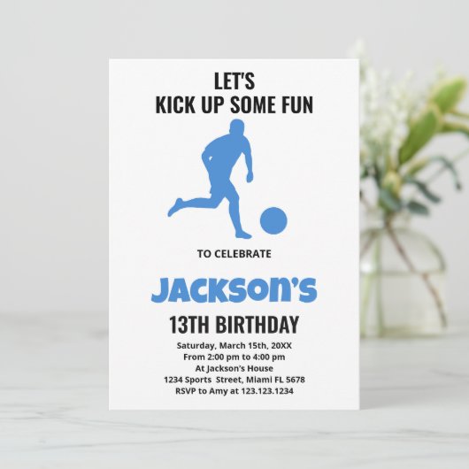 Blauwe Voetbal-uitvindingen Kaart (Staand voorkant)