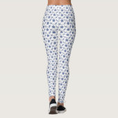 Blauwe Voetballen Design All-Over Print Leggings (Achterkant)