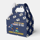 Blauwe Voetballer Kick Ball Favoriet Box Bedankdoosjes (Achterkant)