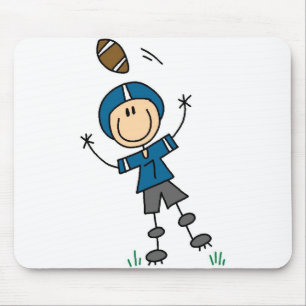 Blauwe Voetbalspeler Muismat