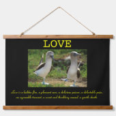 Blauwe voeteenden in liefde hangend wandkleed (Voorkant)