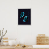 Blauwe Voeten Kunst Poster (Keuken)
