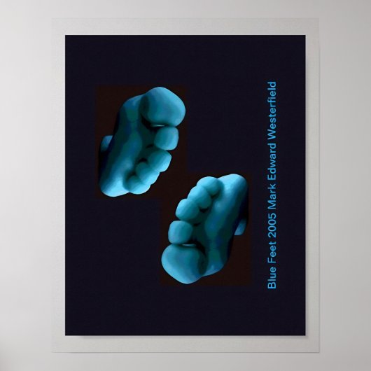 Blauwe Voeten Kunst Poster (Voorkant)