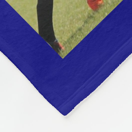 Blauwe voetenfoto collage fleece deken (Hoek)