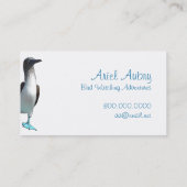 Blauwe Voetjes Boobies Vogel Kijken Gids Visitekaartje (Achterkant)
