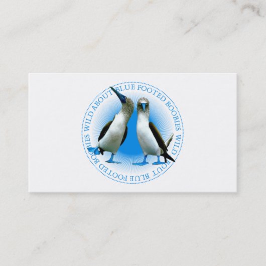 Blauwe Voetjes Boobies Vogel Kijken Gids Visitekaartje (Voorkant)