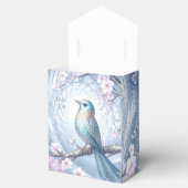Blauwe Vogel Bloem Favor Doos Bedankdoosjes (Geopend)