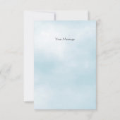 Blauwe vogel Bloemen Dank u kaart (Achterkant)