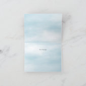 Blauwe vogel Bloemen Dank u kaart (Binnen)