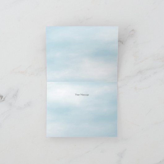 Blauwe vogel Bloemen Dank u kaart (Binnen)