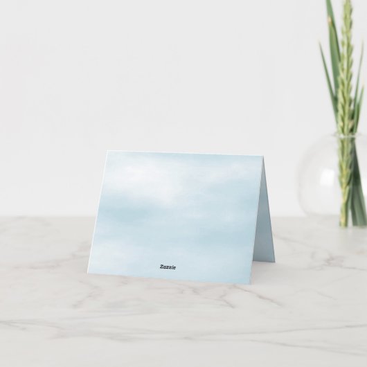 Blauwe vogel Bloemen Dank u kaart (Achterkant)