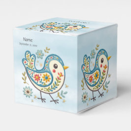 Blauwe Vogel Bloemen Favoriet Box Bedankdoosjes