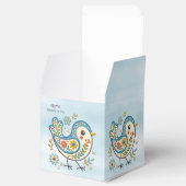Blauwe Vogel Bloemen Favoriet Box Bedankdoosjes (Geopend)