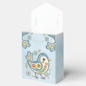 Blauwe Vogel Bloemen Favoriet Box Bedankdoosjes (Geopend)