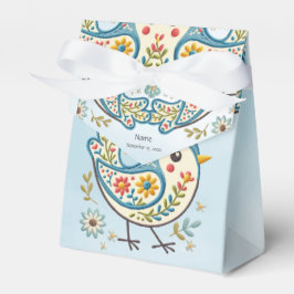 Blauwe Vogel Bloemen Favoriet Box Bedankdoosjes