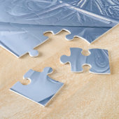 Blauwe Vogel Bloemen Legpuzzel (Zijkant)