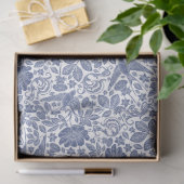 Blauwe vogel bloemen ontkoppel weefsel papier (Geschenk)