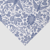 Blauwe vogel bloemen ontkoppel weefsel papier (Detail)