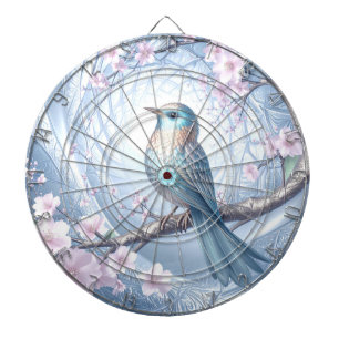 Blauwe Vogel Bloemendartbord Dartbord