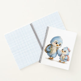 Blauwe Vogel Broer Zus Schrijfboek Notitieboek