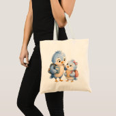 Blauwe Vogel Broers en Zusters Canvas Shopper Tote Bag (Voorkant (product))