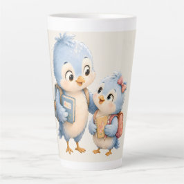Blauwe Vogel Broers en Zusters Latte Koffiemok Mok