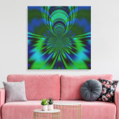 Blauwe vogel canvas afdruk (Insitu (Woonkamer))