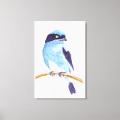 Blauwe vogel canvas afdruk (Voorkant)