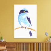Blauwe vogel canvas afdruk (Insitu (Woonkamer))