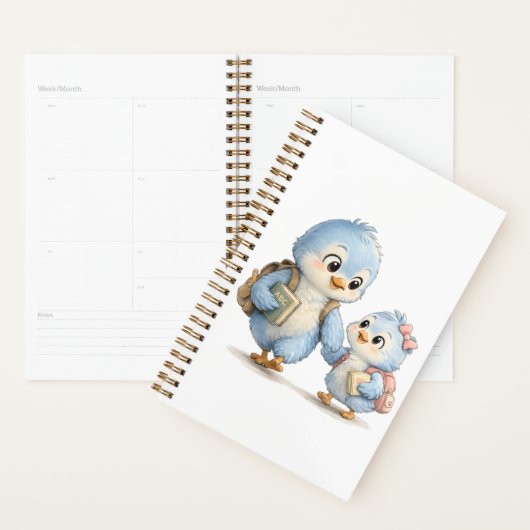 Blauwe Vogel Dagelijkse Planner Notitieboek (Display)