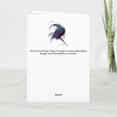 Blauwe-vogel dame kaart (Achterkant)