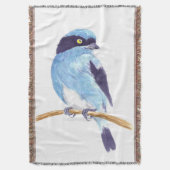 Blauwe vogel deken (Voorkant Verticaal)