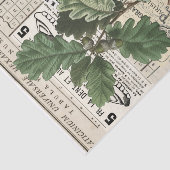 Blauwe Vogel | Eikenblad Ephemera Decoupage Vintag Tissuepapier (Detail)