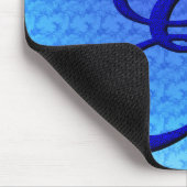 Blauwe Vogel Elegant Monogram Initiaal E Muismat (Hoek)
