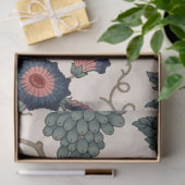 Blauwe vogel en bloemontledingspapier tissuepapier (Geschenk)