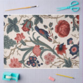 Blauwe vogel en bloemontledingspapier tissuepapier (Craft)