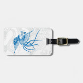 Blauwe vogel en Floral Henna-Bagagelabels Bagagelabel (Voorkant horizontaal)